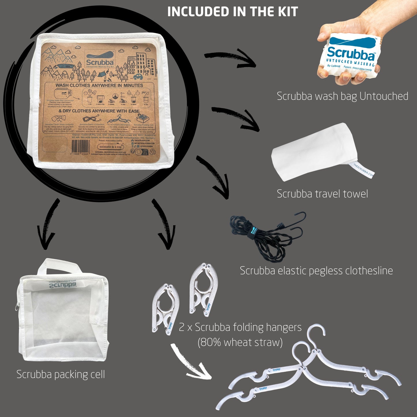 Scrubba Wash & Dry Kit Untouched