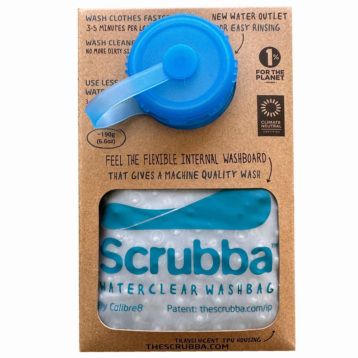 The Scrubba Waterclear Wash Bag - a translucent portable washing machine