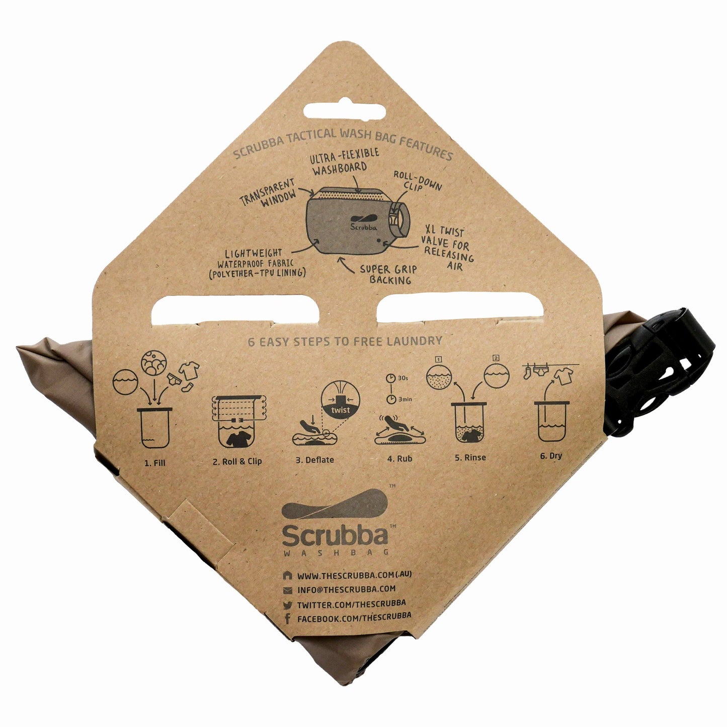 Scrubba Wash Bag Tactical The Scrubba Wash Bag how to use