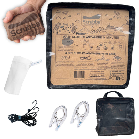 Scrubba Tactical Wash & Dry Kit - A portable washing machine and dry kit