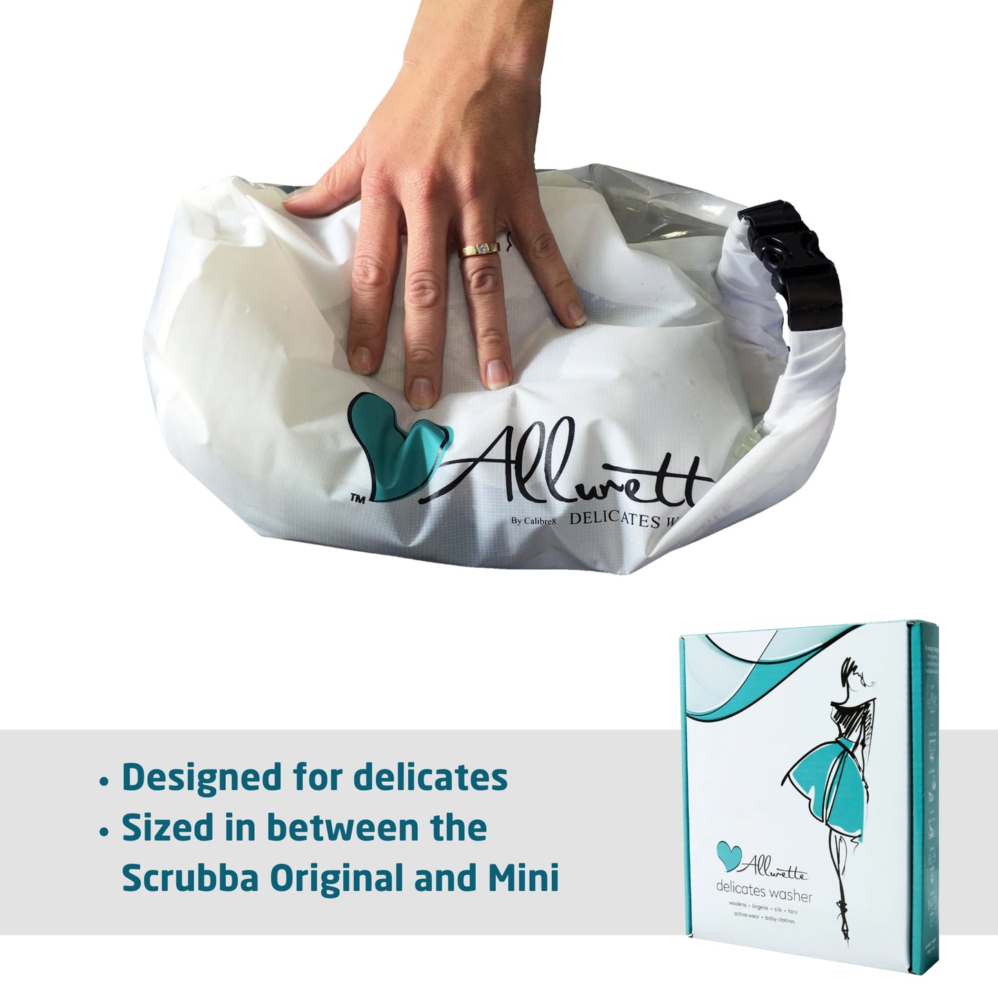 The Allurette washer by Scrubba - A portable washing machine for delicate clothing and athletic wear