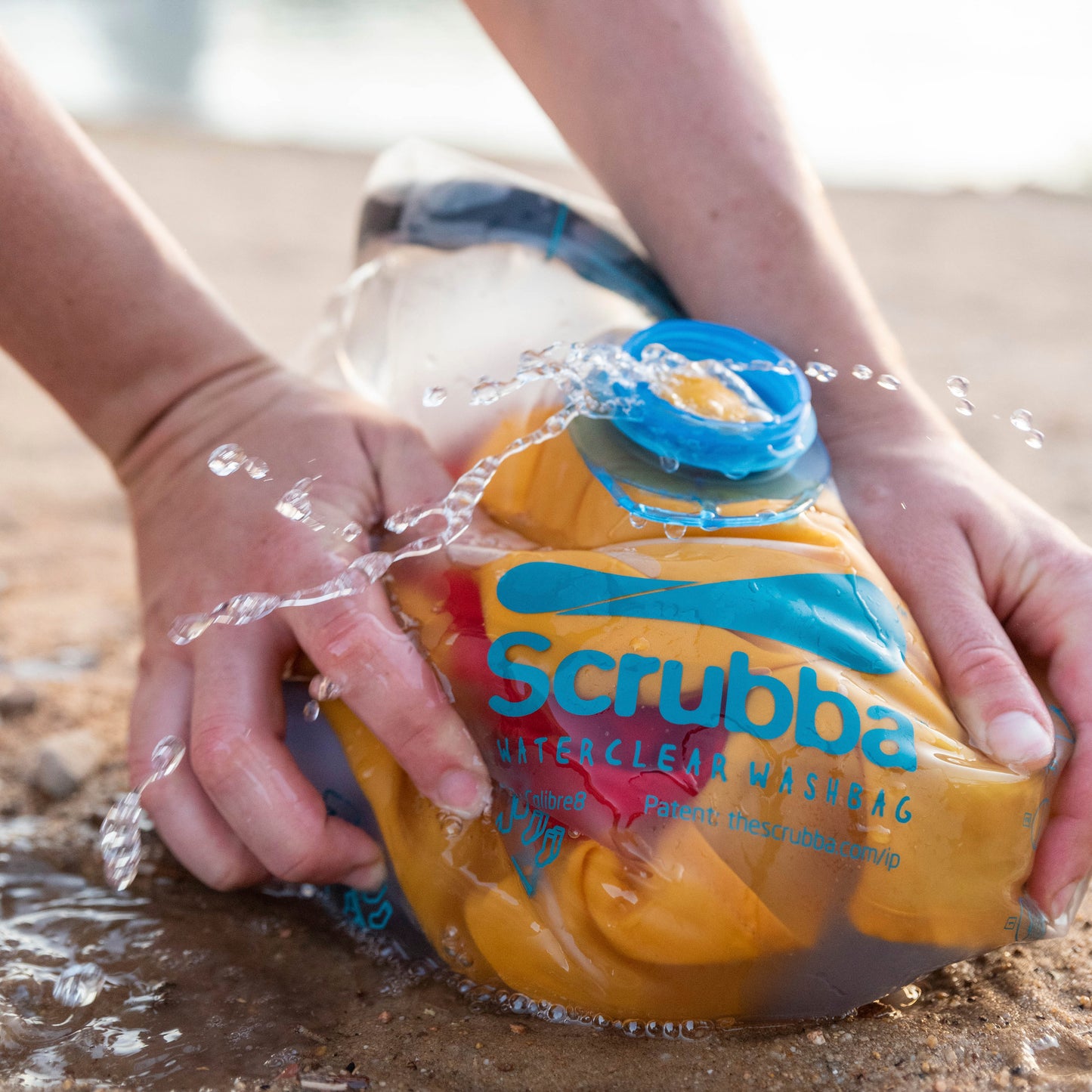 The Scrubba Waterclear Wash Bag - a translucent portable washing machine - Ships from China